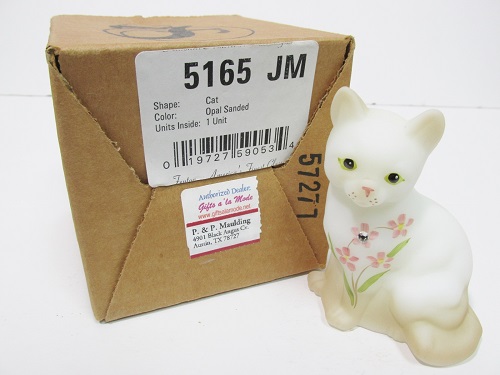 05165JM Sitting Cat in Opal Sanded<br>2008 Natural Animals Collection<br>(Click picture-FULL DETAILS)